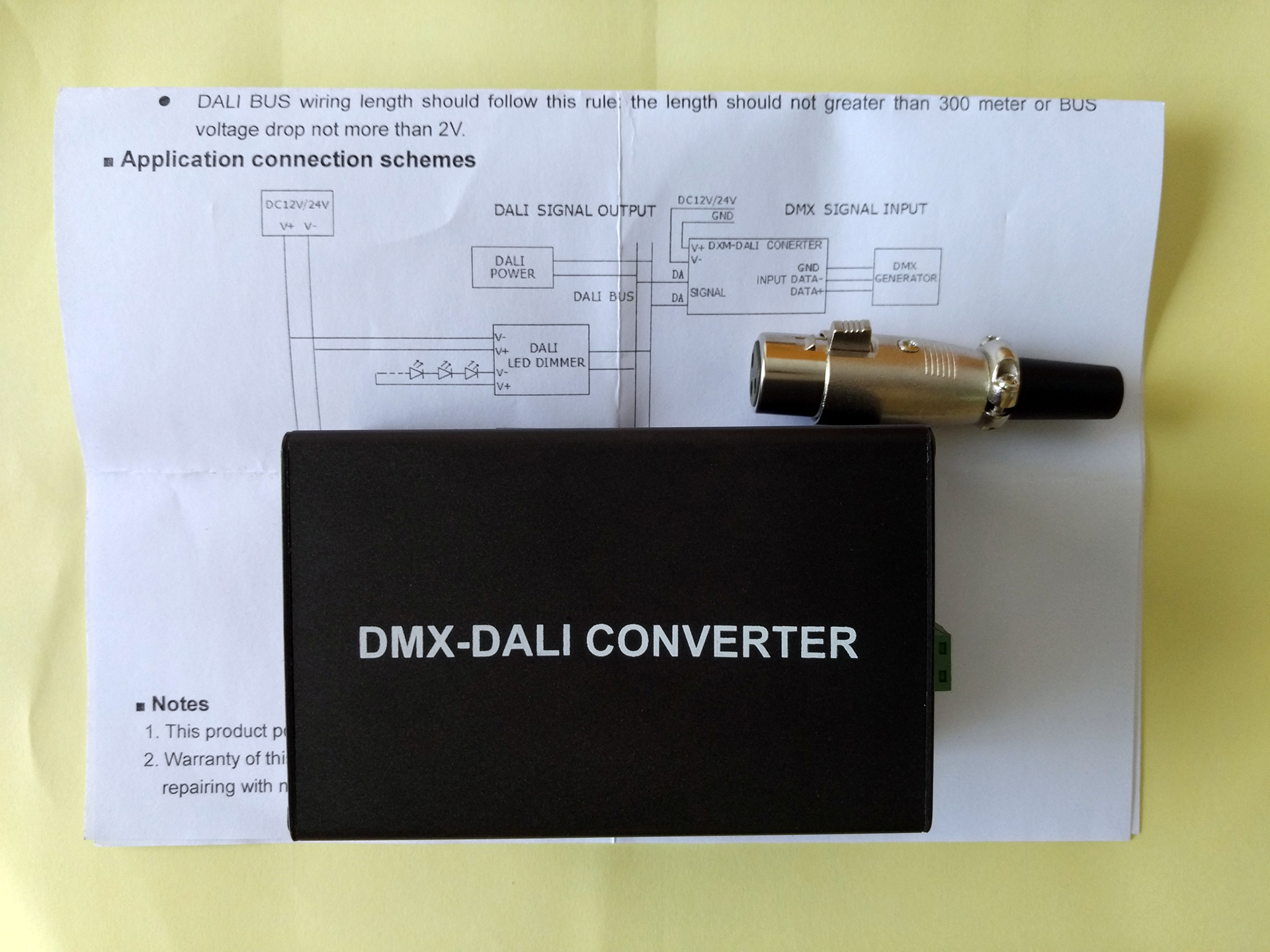 DMX_DALI_converter_controller